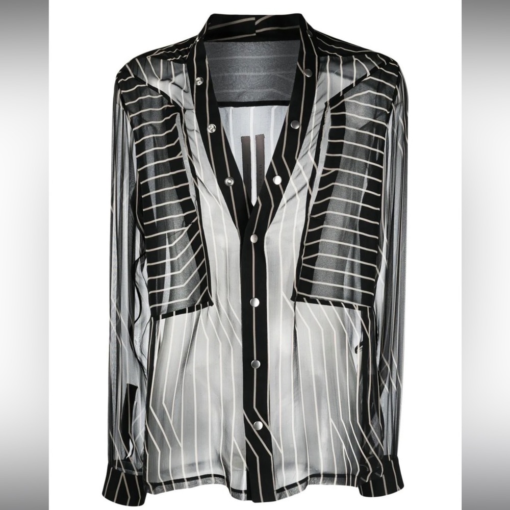 Rick Owen Larry fog pocket sheer shirt